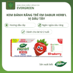 Kem Đánh Răng Trẻ Em Dabur Dâu Tây Trị Sâu Răng, Thơm Miệng